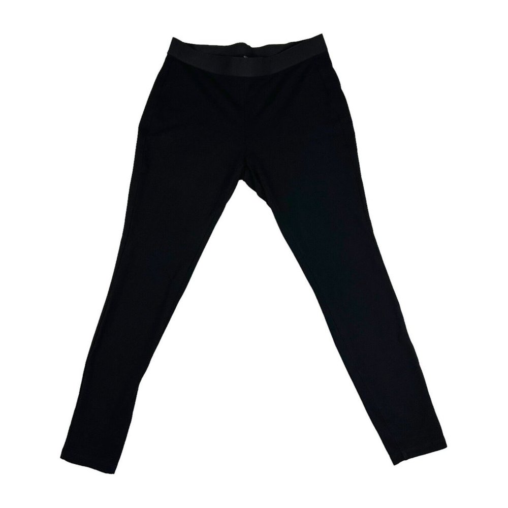 Eileen Fisher Petite XSP PP Black Stretch Elastic Waist Ankle Legging The System